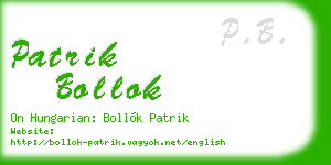 patrik bollok business card