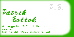 patrik bollok business card